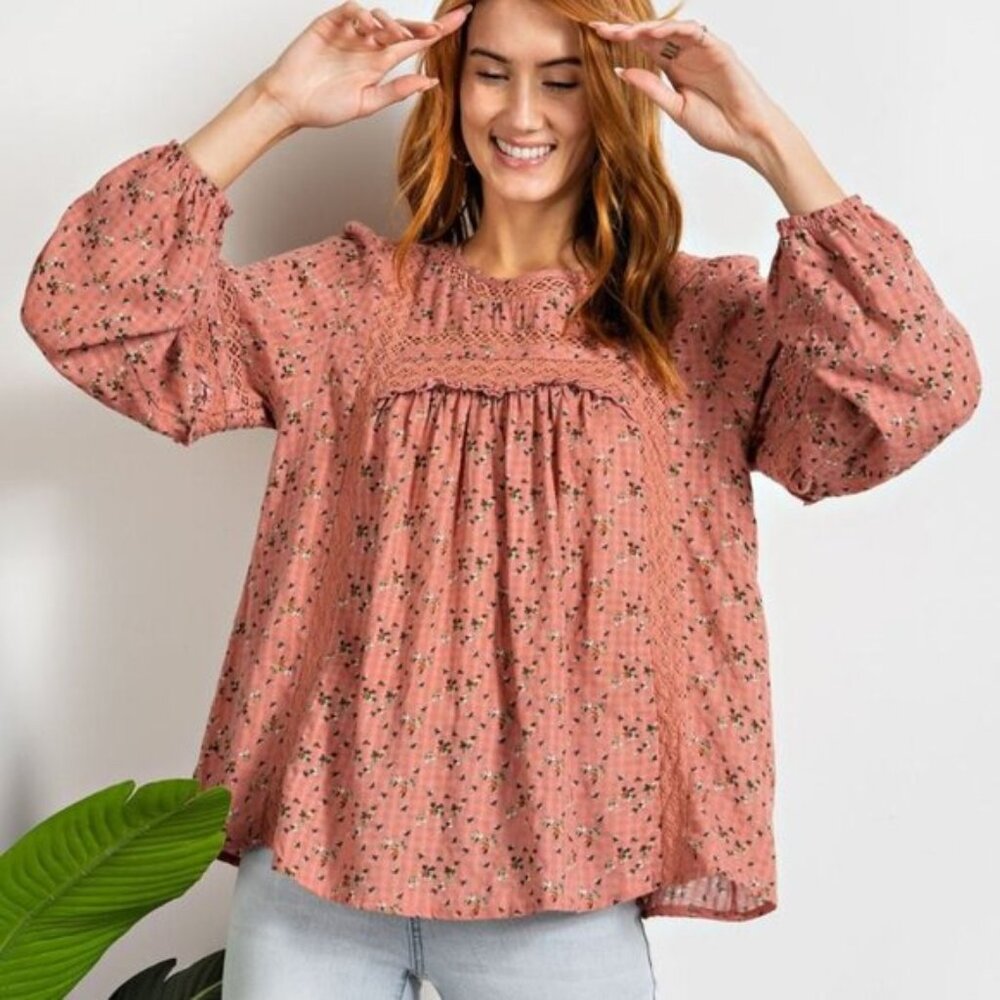 #33 - ANITA FLORAL PRINTED COTTON TOP